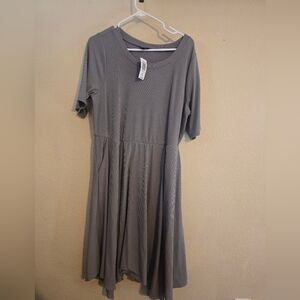 Torrid Midi Super Soft Rib Hanky Hem Dress